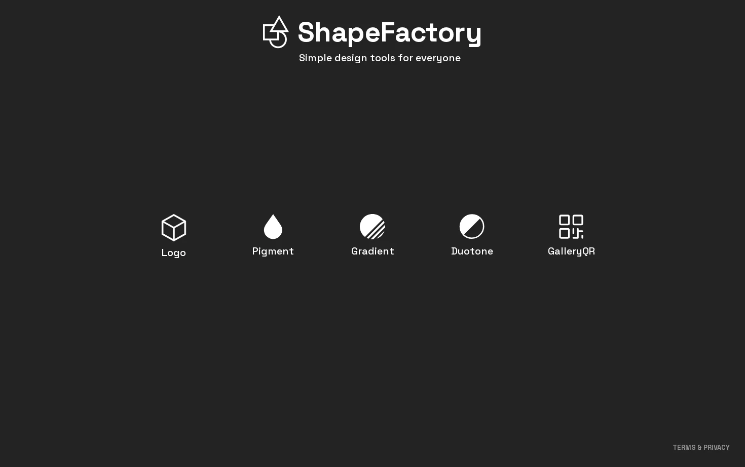 ShapeFactory 页面快照